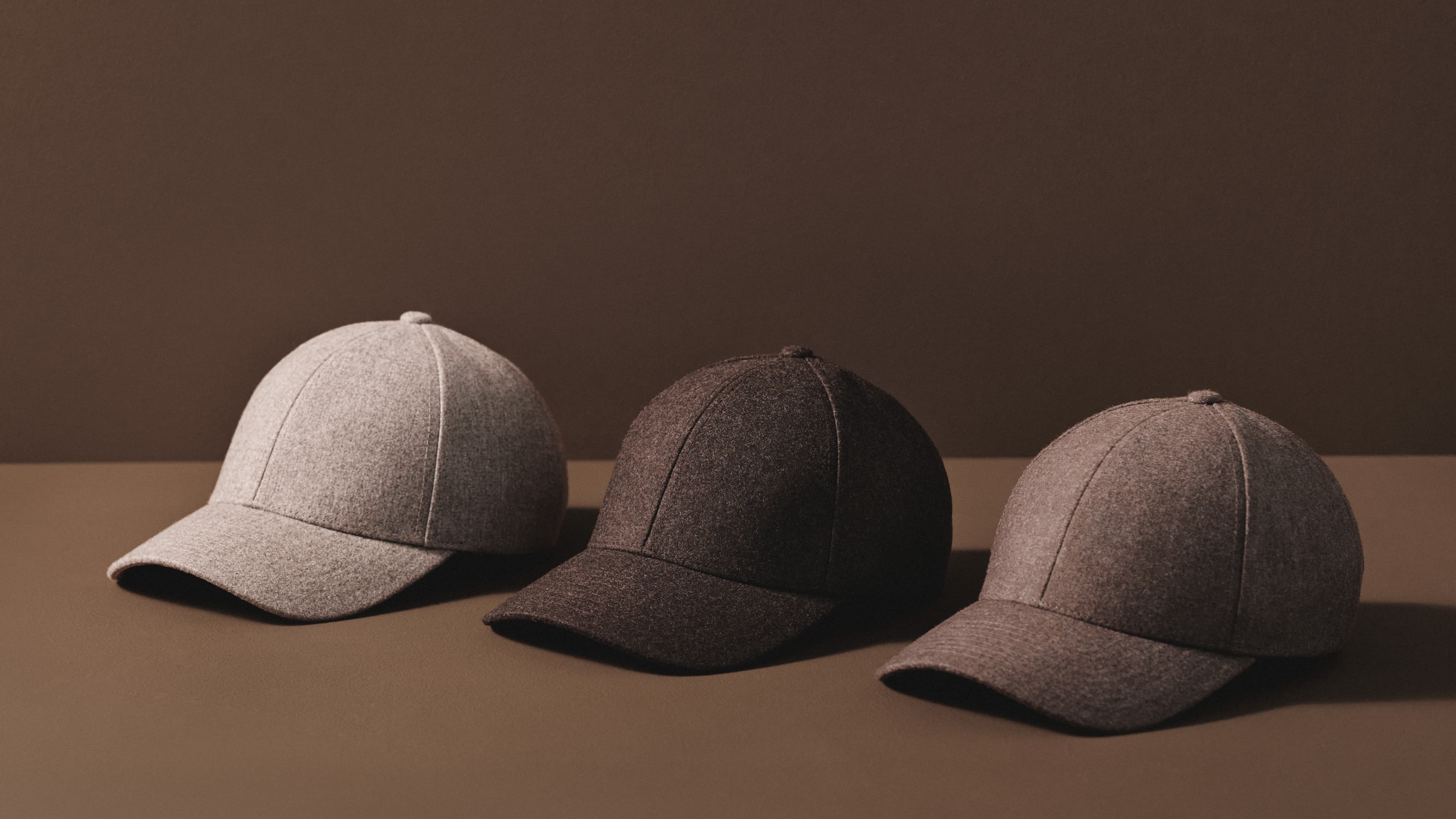 Front view of wool caps in shape legacy structured from Varsity Headwear
