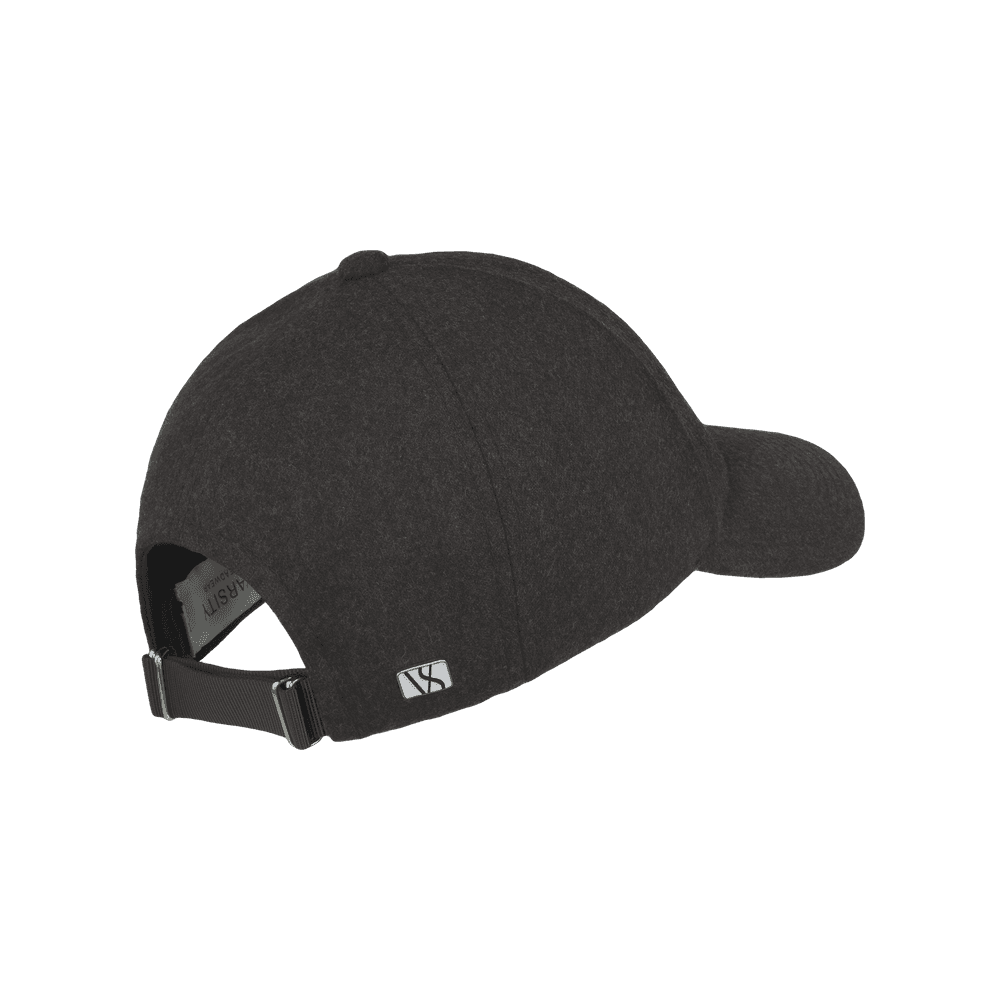 Back view of a Varsity Headwear legacy structured virgin wool walnut brown baseball cap