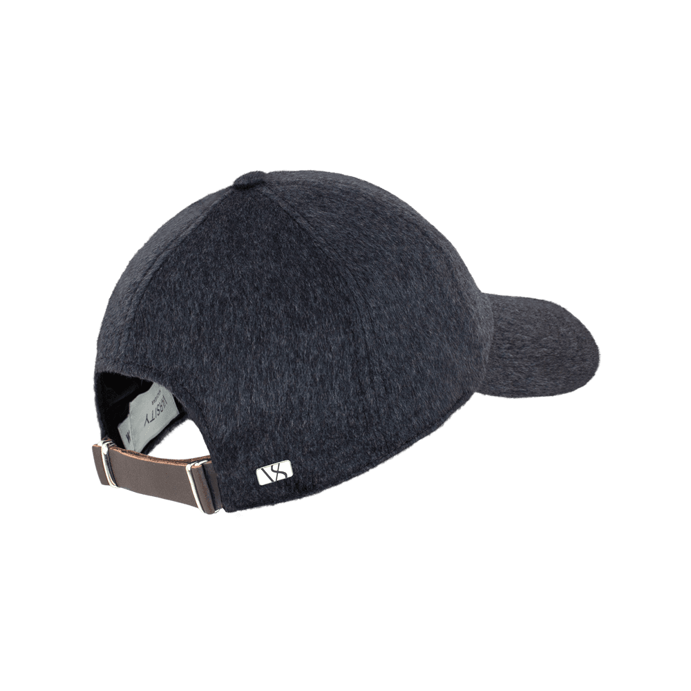 Back view of a Varsity Headwear legacy soft cashmere flint grey baseball cap