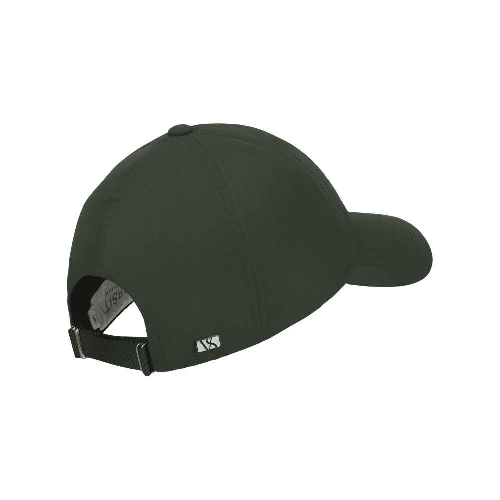 Back view of a Varsity Headwear legacy structured athletic sport dark green baseball cap