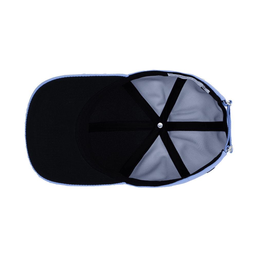 Inside view of a Varsity Headwear legacy structured athletic sport blue baseball cap