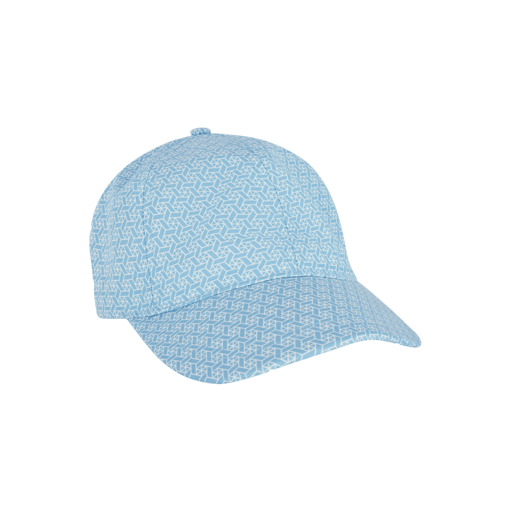 Front view of a Varsity Headwear seaqual dusk blue kids baseball cap