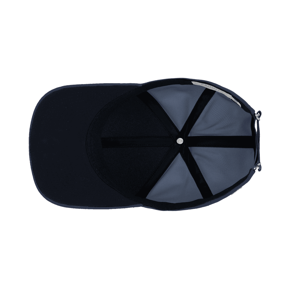 Inside view of a Varsity Headwear legacy soft athletic sport navy baseball cap