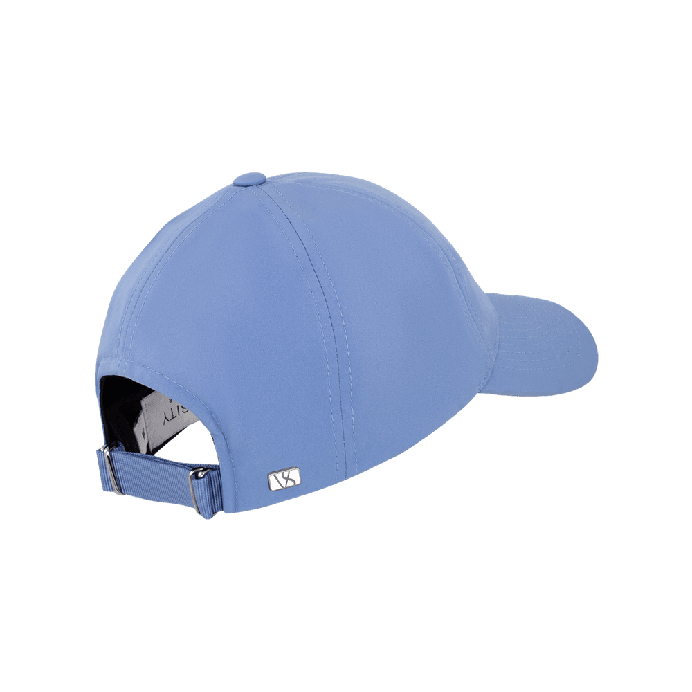 Back view of a Varsity Headwear legacy soft athletic sport blue baseball cap